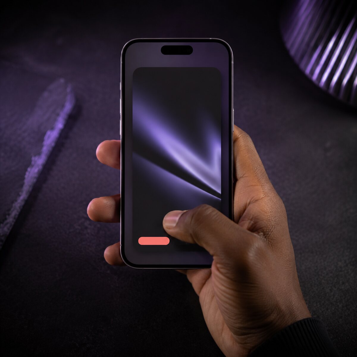 A hand swiping through Pulse on a phone